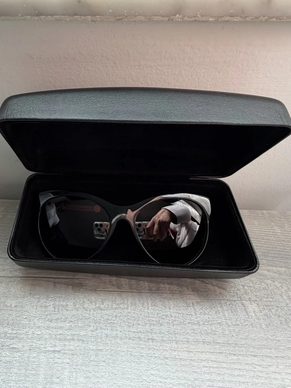 Versace Black Cat-Eye Sunglasses with Gradient Lenses